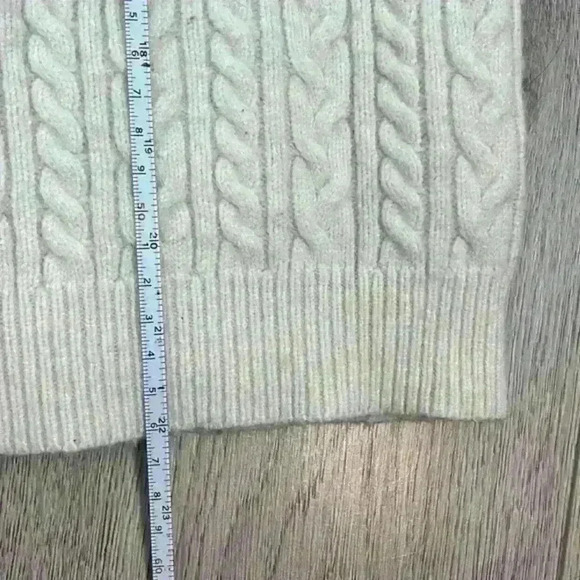 Listicle Cable Knit Crew Neck Sweater - Cream - Picture 7 of 7